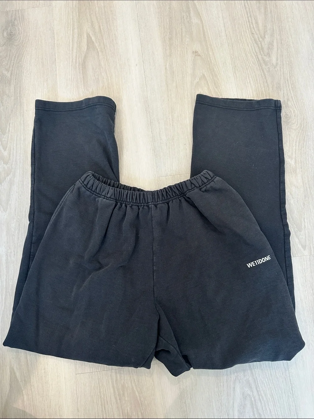 WE11DONE Men’s Black Logo Sweat Joggers Size M